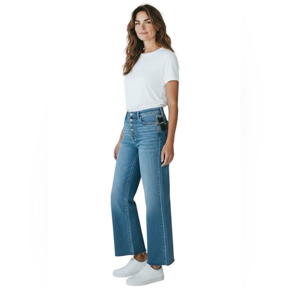 Lauren Ralph Lauren Women’s Jeans High Rise Button fly Blue Size 10 NWT - Picture 2 of 15